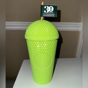 NEW Starbucks neon Green studded dome Cup